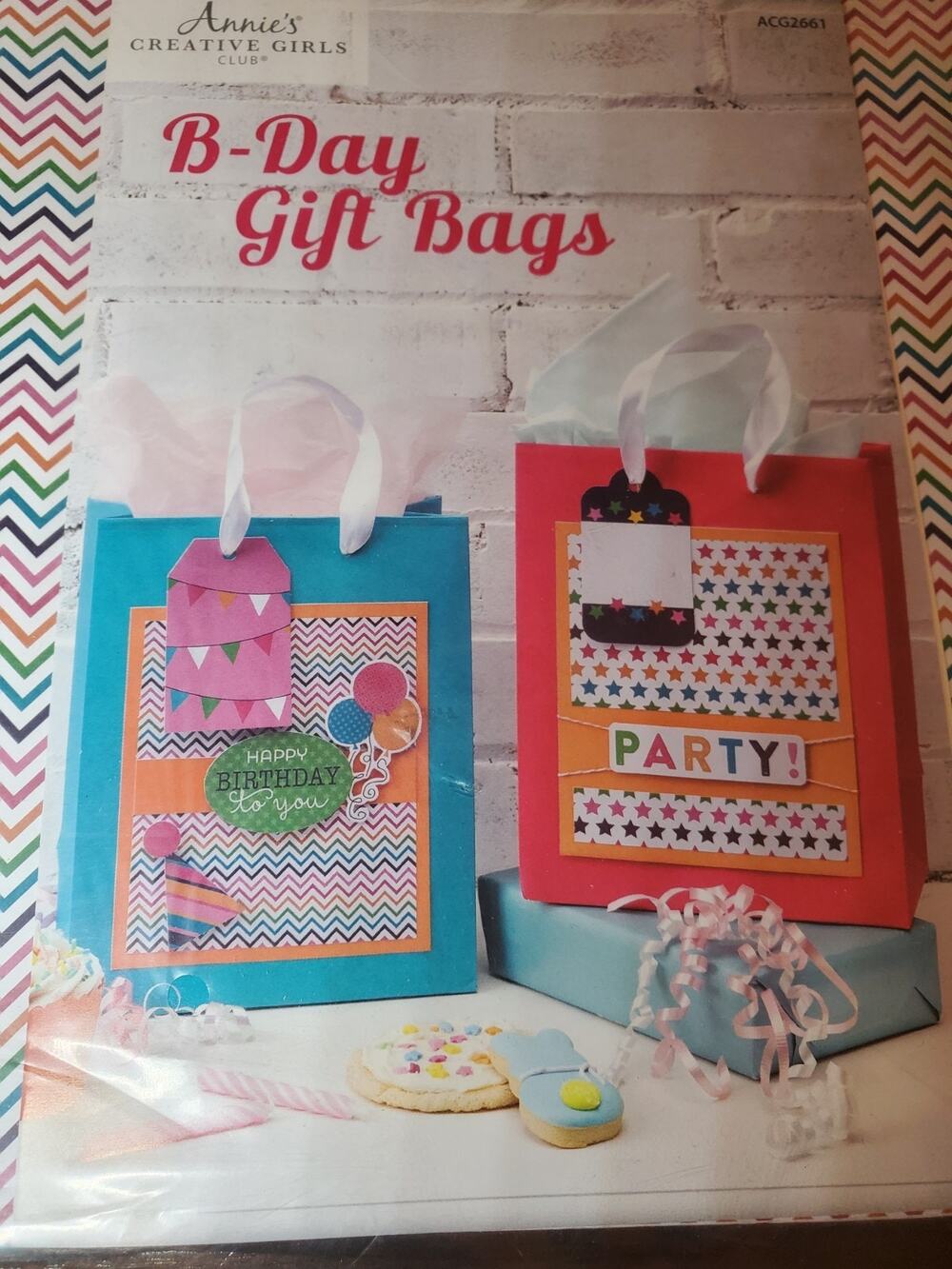 Annie's Creative Girls Club Birthday Gift Bags Party Supplies Favor Wraps New